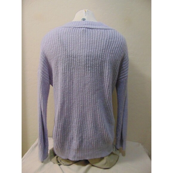 Derek Hearth MATERNITY Lavender Purple Chunky Knit V Neck Cheap Sweater Large - Picture 4 of 7